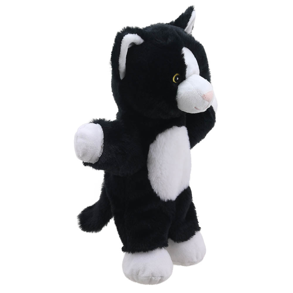 The Puppet Company Black And White Cat Eco Walking Puppet - SOFT TOYS - Beattys of Loughrea