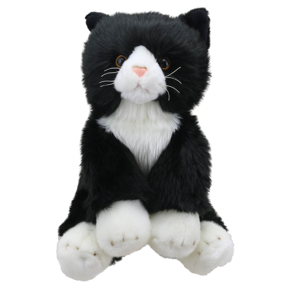 The Puppet Company Black And White Cat Wilberry Favourite Soft Toy - SOFT TOYS - Beattys of Loughrea