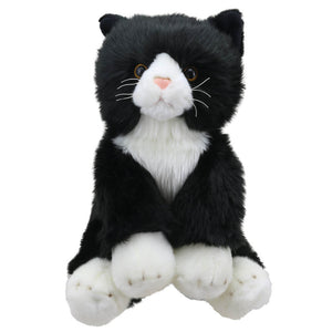 The Puppet Company Black And White Cat Wilberry Favourite Soft Toy - SOFT TOYS - Beattys of Loughrea