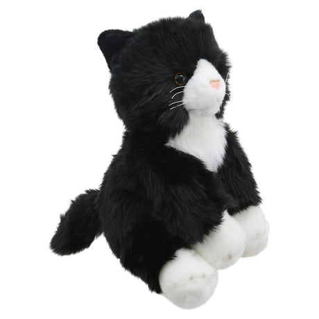 The Puppet Company Black And White Cat Wilberry Favourite Soft Toy - SOFT TOYS - Beattys of Loughrea