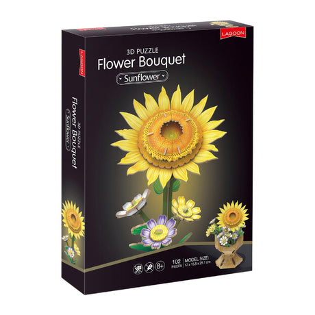 Sunflower Bouquet 3D Puzzle, 102 Pieces - JIGSAWS - Beattys of Loughrea