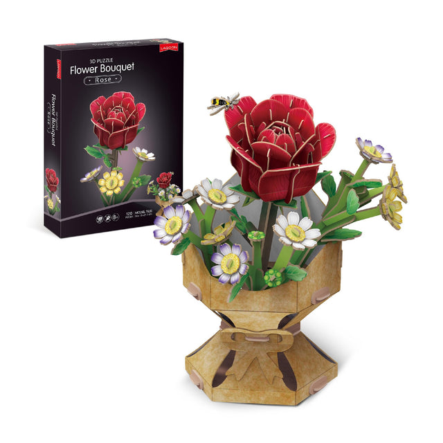 Rose Bouquet 3D Puzzle, 120 Pieces