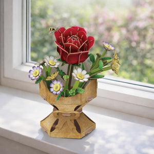 Rose Bouquet 3D Puzzle, 120 Pieces