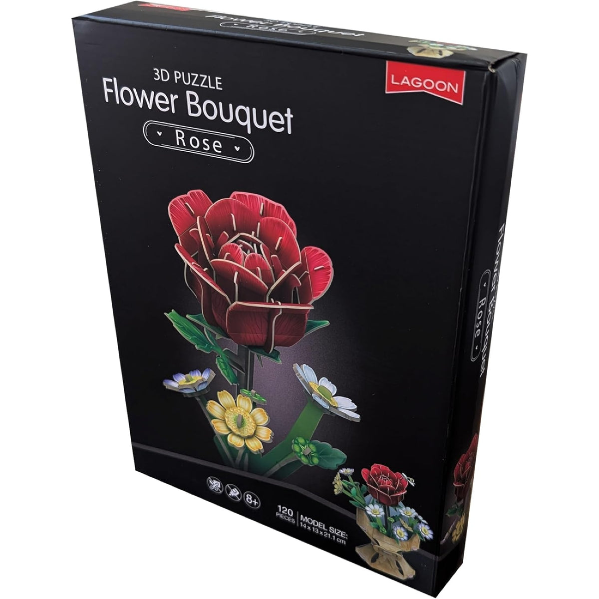 Rose Bouquet 3D Puzzle, 120 Pieces