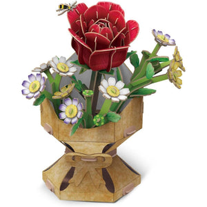 Rose Bouquet 3D Puzzle, 120 Pieces