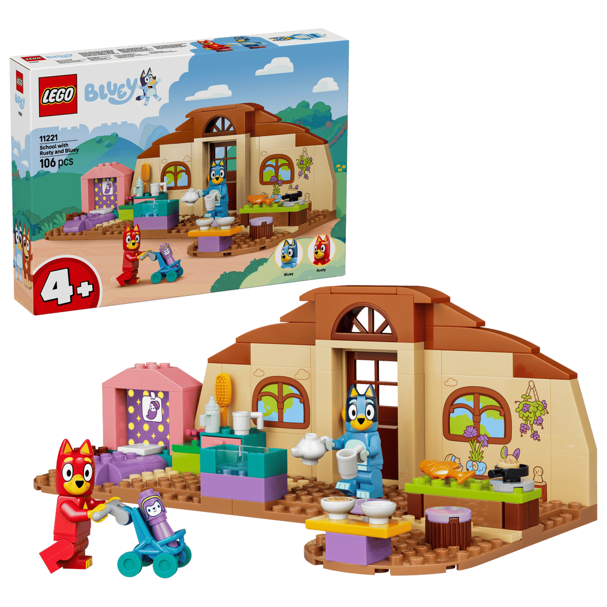 LEGO Bluey School With Rusty And Bluey 11221 - CONSTRUCTION - LEGO/KNEX ETC - Beattys of Loughrea