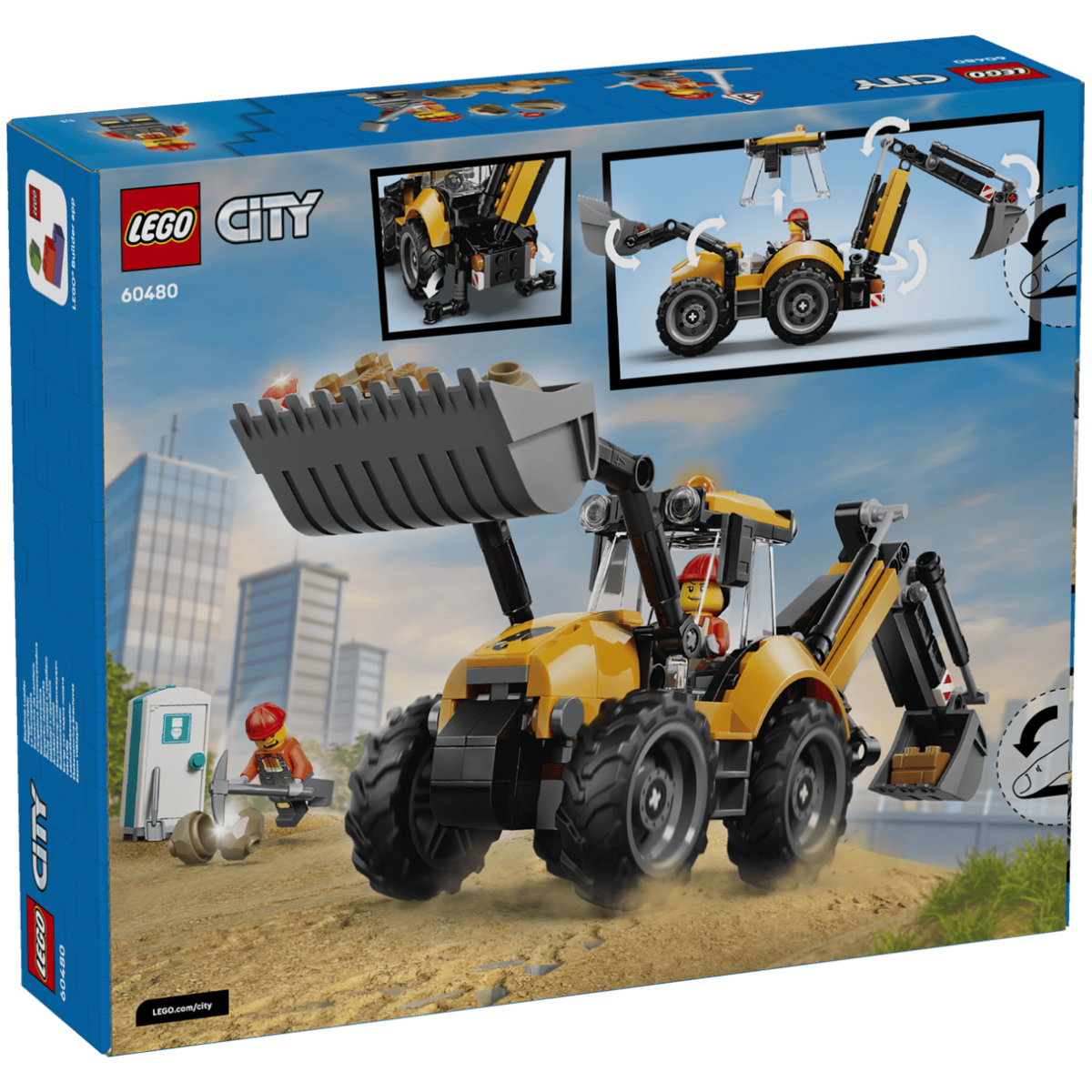 LEGO City Yellow Backhoe Loader 60480