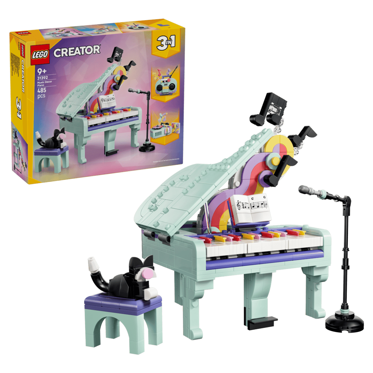 LEGO Creator 3 - in - 1 Music Decor Piano With Cat 31392 - CONSTRUCTION - LEGO/KNEX ETC - Beattys of Loughrea