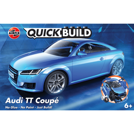 Airfix QUICKBUILD Audi TT Coupe Blue J6054 - ART & CRAFT/MAGIC/AIRFIX - Beattys of Loughrea