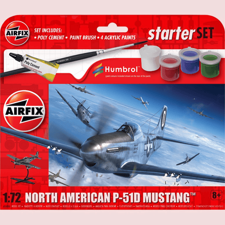 Airfix Starter Set North American P-51D Mustang A55013 - ART & CRAFT/MAGIC/AIRFIX - Beattys of Loughrea