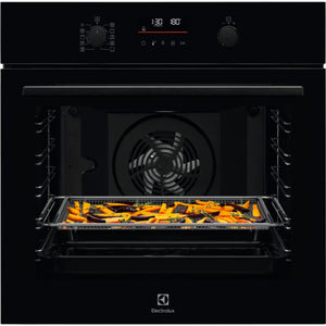 Electrolux 72L Black Pyrolytic Multifunction Oven with Air Fry - EOM6P46K
