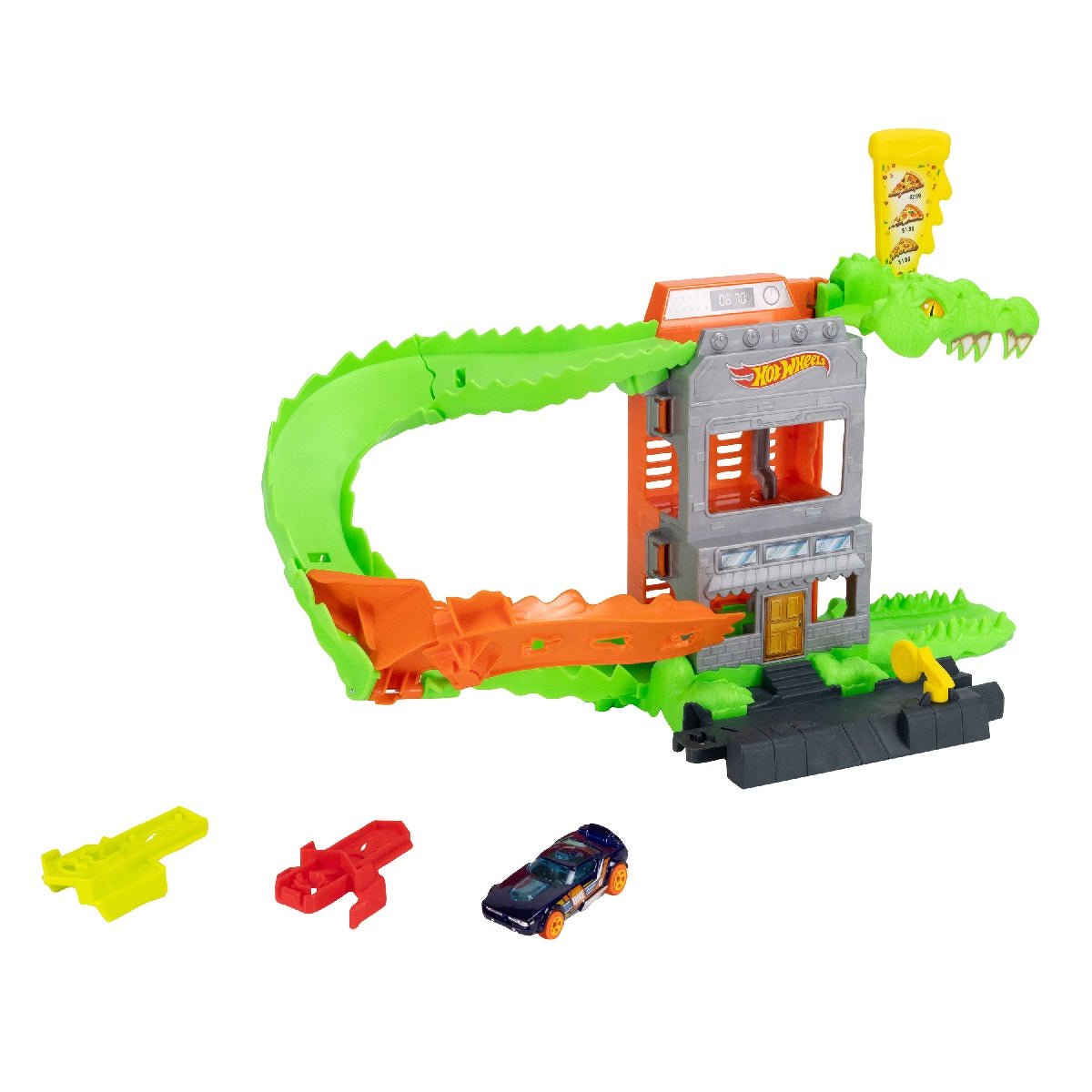 Hot Wheels City Croc Pizza Attack Playset & Car - CARS/GARAGE/TRAINS - Beattys of Loughrea