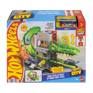 Hot Wheels City Croc Pizza Attack Playset & Car - CARS/GARAGE/TRAINS - Beattys of Loughrea