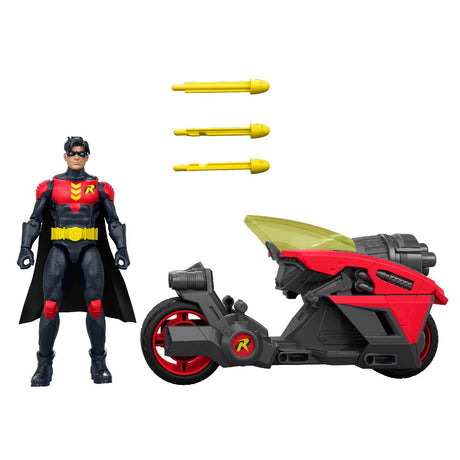 DC Premier 6.5-Inch Robin Figure with Robin Cycle Motorcycle - ACTION FIGURES & ACCESSORIES - Beattys of Loughrea