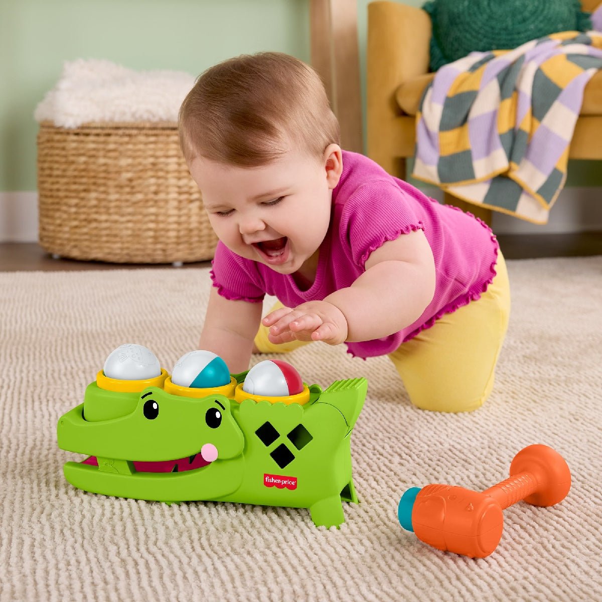 Fisher-Price Sit & Tap Rolligator - BABY TOYS - Beattys of Loughrea