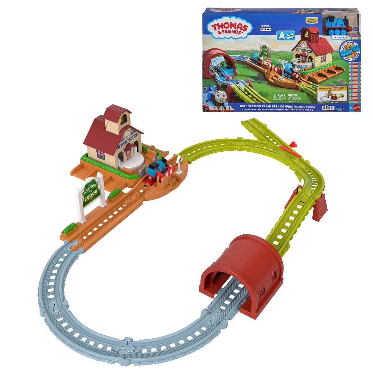Thomas & Friends Bell Station Train Set with Push-Along Thomas Engine - CARS/GARAGE/TRAINS - Beattys of Loughrea