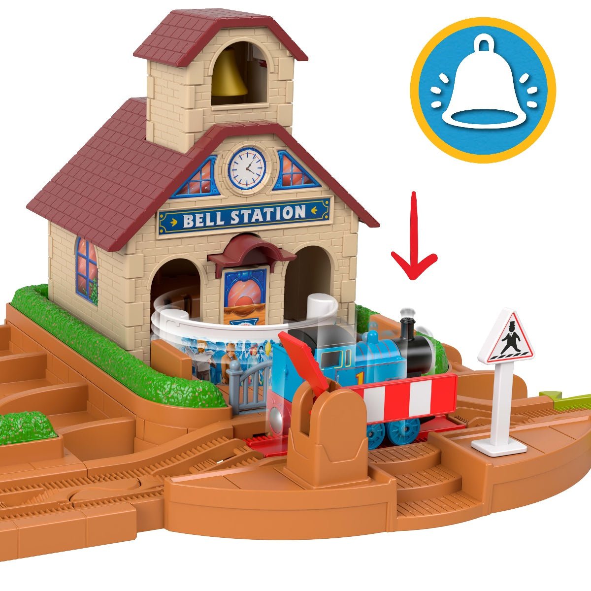 Thomas & Friends Bell Station Train Set with Push-Along Thomas Engine - CARS/GARAGE/TRAINS - Beattys of Loughrea