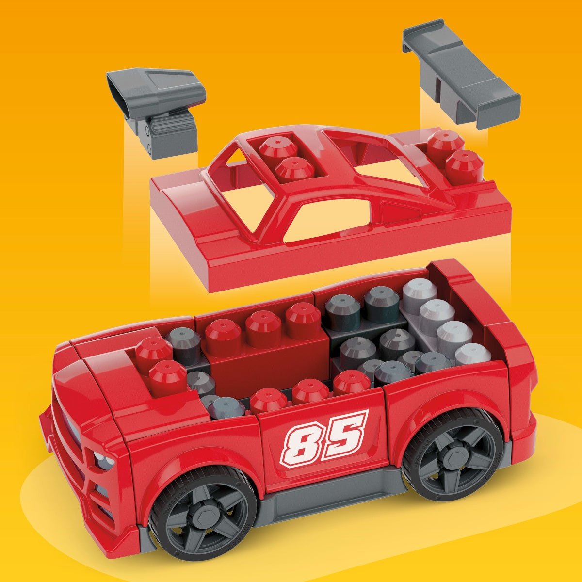 MEGA BLOKS Build & Go Race Car (26 Pieces) - CONSTRUCTION - LEGO/KNEX ETC - Beattys of Loughrea