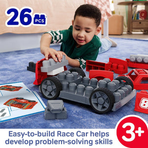 MEGA BLOKS Build & Go Race Car (26 Pieces) - CONSTRUCTION - LEGO/KNEX ETC - Beattys of Loughrea