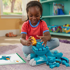 Mega Bloks Fisher-Price 3-in-1 Build & Chomp Dinosaur, 25 Pieces