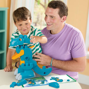Mega Bloks Fisher-Price 3-in-1 Build & Chomp Dinosaur, 25 Pieces