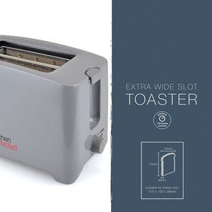 Lloytron Kitchen Perfected 2-Slice Toaster - Grey
