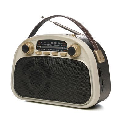 Lloytron Acapulco 3-Band Rechargeable Radio with Musicstream - Cream
