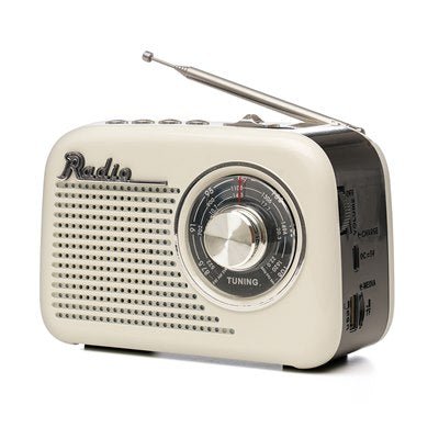 Lloytron Rio 3-Band Rechargeable USB-C Radio with Musicstream - Cream - PORTABLE CD/RADIO - Beattys of Loughrea