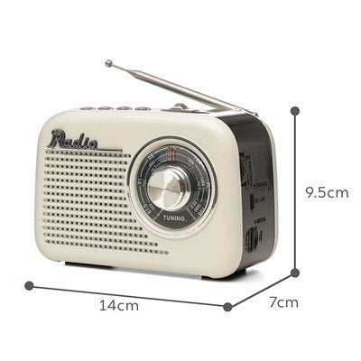 Lloytron Rio 3-Band Rechargeable USB-C Radio with Musicstream - Cream - PORTABLE CD/RADIO - Beattys of Loughrea