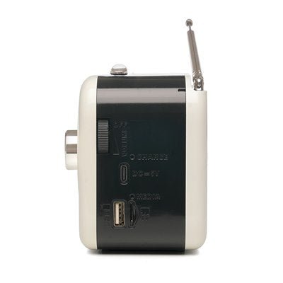 Lloytron Rio 3-Band Rechargeable USB-C Radio with Musicstream - Cream - PORTABLE CD/RADIO - Beattys of Loughrea