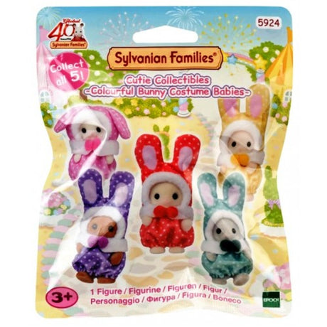 Sylvanian Families Cutie Collectibles Colourful Bunny Costume Babies - Assorted - One Supplied* - SYLVANIAN / BEANIE BABIES - Beattys of Loughrea