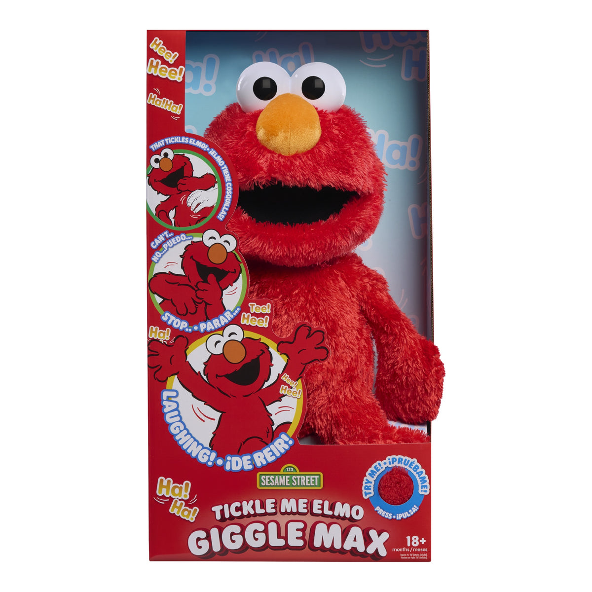 SESAME STREET TICKLE ME ELMO GIGGLE MAX 57988 JUST PLAY