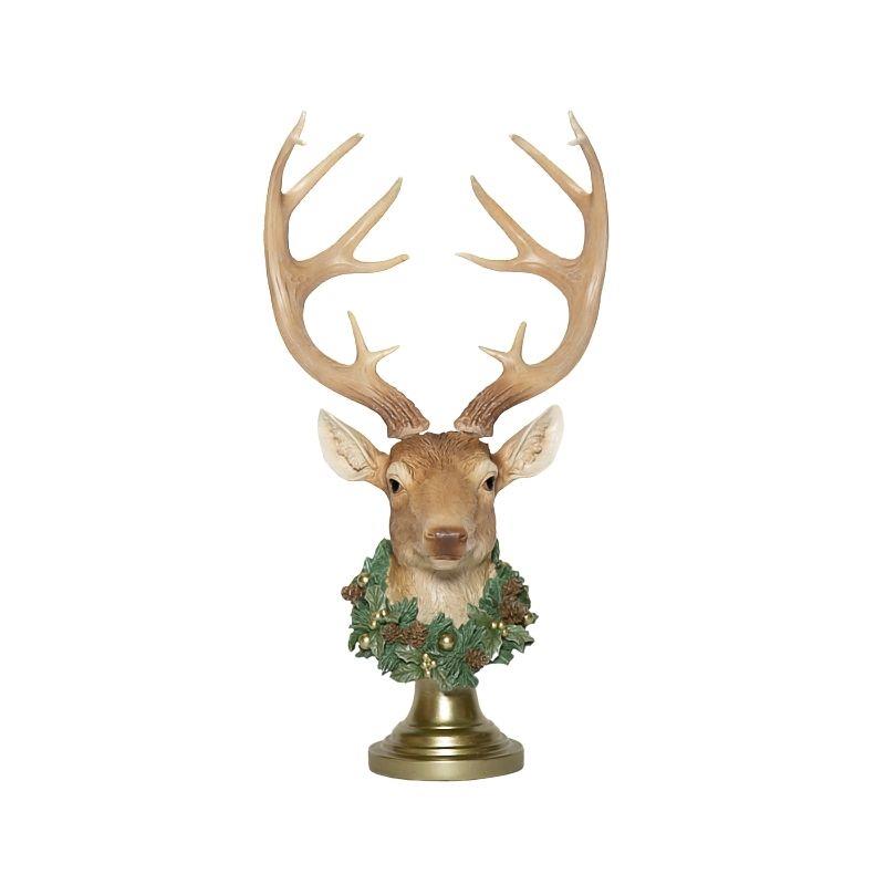 Deer Head on Stand Resin Ornament 56cm