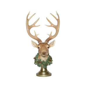 Deer Head on Stand Resin Ornament 56cm