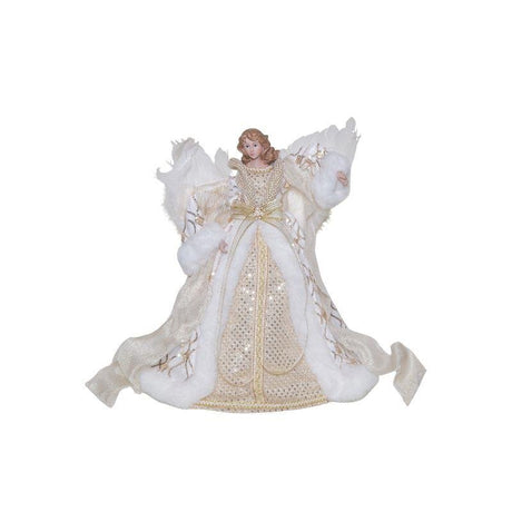 Luxury Champagne Angel Tree Topper 40cm - XMAS DECORATIONS - Beattys of Loughrea