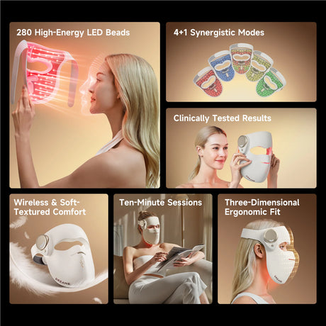 Dreame Chrona 3D Light Therapy Anti-Aging Mask| AB01A - FACIAL SAUNA/DIFFUSERS - Beattys of Loughrea