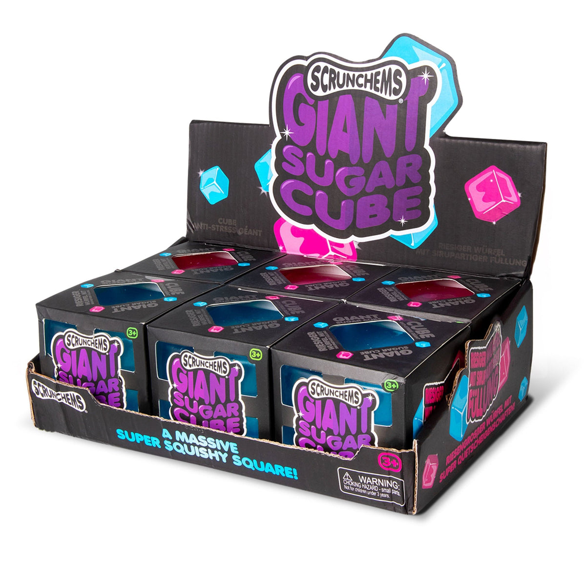 Scrunchems Giant Sugar Cube Squishy Fidget Toy - Assorted - One Supplied*