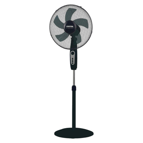 Crystal Home Air Comfort 40cm 40W Pedestal Fan Black - COOLING FANS - Beattys of Loughrea