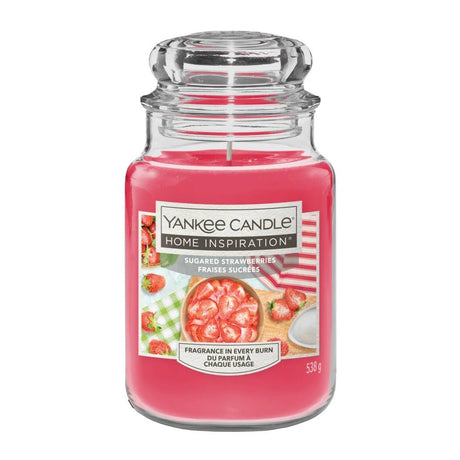Yankee Candle Home Inspiration Large Jar Candle Sugared Strawberries - CANDLES - Beattys of Loughrea