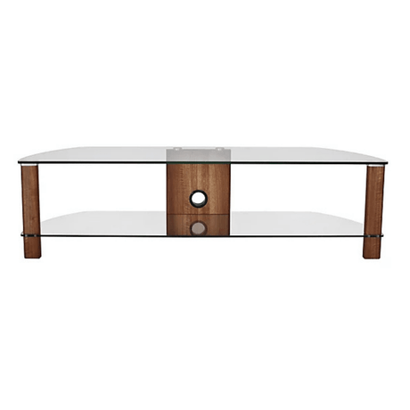 Alphason Century 1500mm Glass TV Stand – Walnut & Clear Glass - TV STANDS - Beattys of Loughrea
