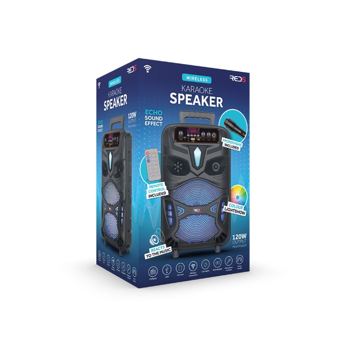 RED5 Bluetooth Karaoke Speaker with Microphone - MIDI HIFI / KARAOKE - Beattys of Loughrea