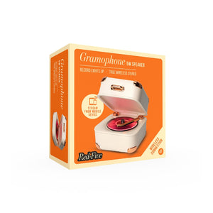 Mini Wireless Record Player Bluetooth Speaker with Light-Up Spinning Record