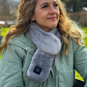 Wellbeing Heated Travel Scarf Grey USB Powered - ADULTS SCARF, HAT, GLOVE, SOCKS - Beattys of Loughrea