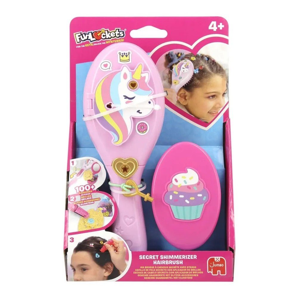 FunLockets Secret Shimmerizer Hair Brush - JEWELLERY / HAIR ACCS - Beattys of Loughrea