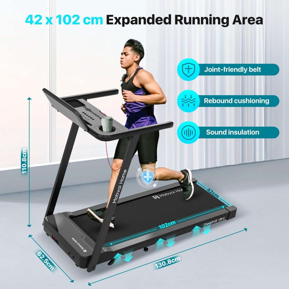 MOBVOI Home Treadmill Ultra Incline Folding Walking Pad Treadmill - EXERCISE BIKE, TREADMILL, FITNESS - Beattys of Loughrea