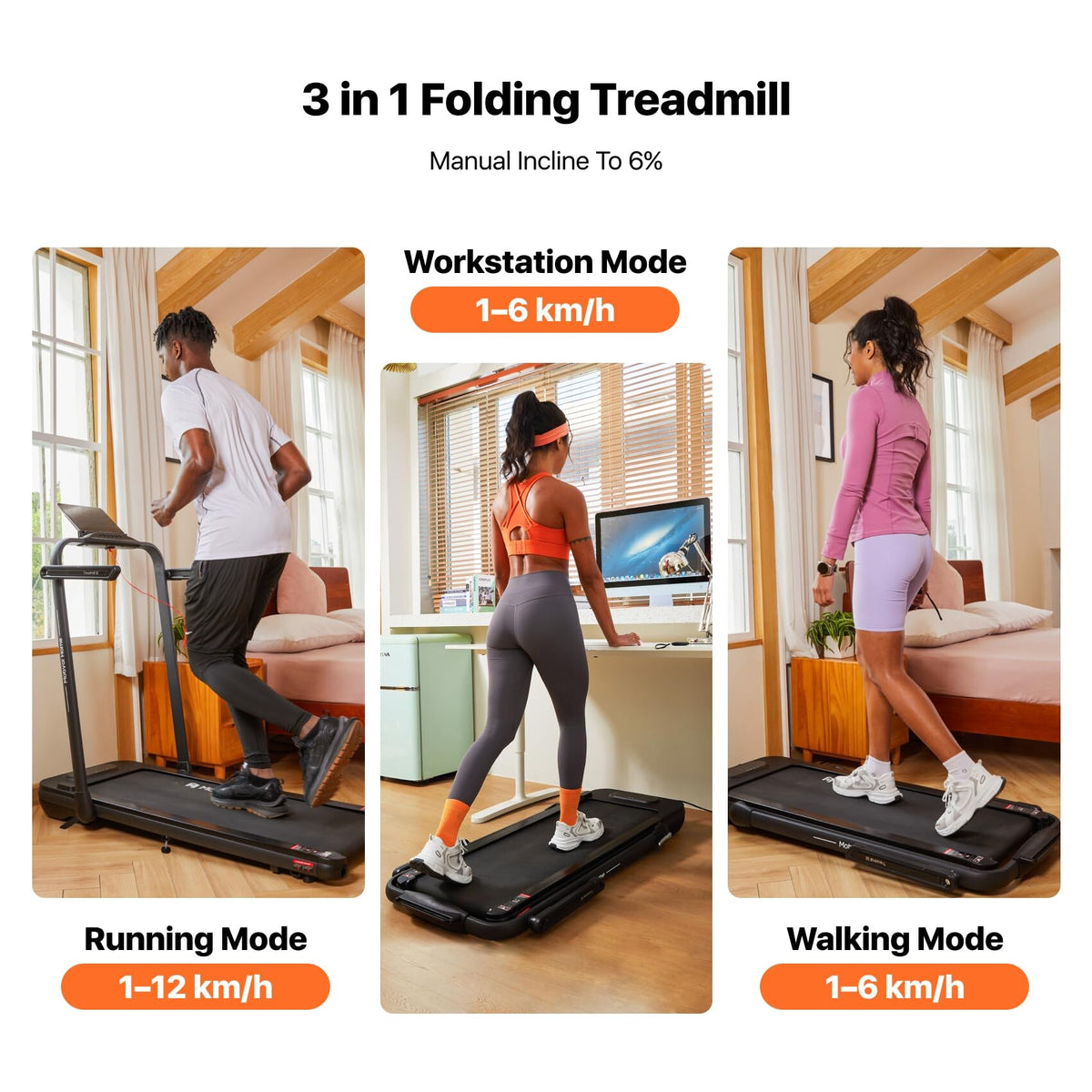 MOBVOI Home Laufband SE Steigung Klappbares Walking Pad Laufband – Schwarz