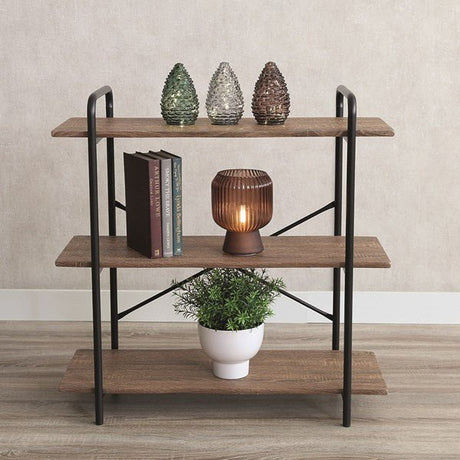 Dark Oak 3 Shelf Unit 80cm x 80cm - OCCASIONAL FURNITURE - Beattys of Loughrea