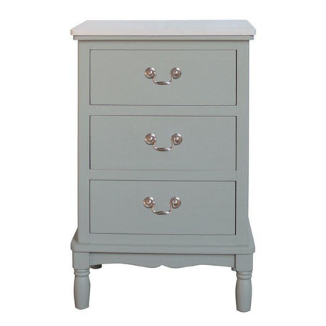 Aqua Grey 3 Drawer Cabinet 43x66cm - OCCASIONAL FURNITURE - Beattys of Loughrea