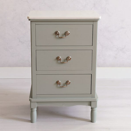 Aqua Grey 3 Drawer Cabinet 43x66cm - OCCASIONAL FURNITURE - Beattys of Loughrea