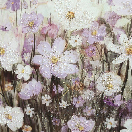 Crystal Art Lilac Floral Canvas 85x115cm - PICTURES, PAINTINGS - Beattys of Loughrea